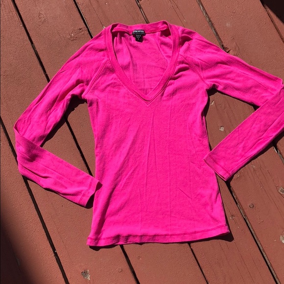 Bebe Tops Bebe Sport Hot Pink Long Sleeve Top Size Small Poshmark